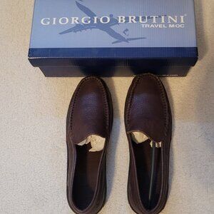 NWT Brown Giorgio Brutini mens slip on  shoes Size 10